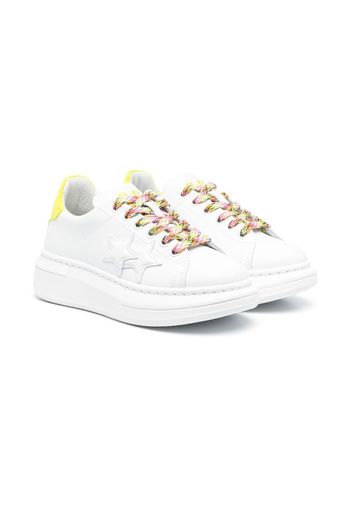 2 Star Kids Sneakers con applicazione - Bianco