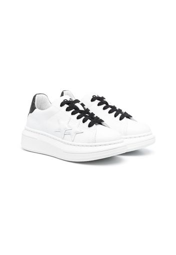 2 Star Kids Sneakers con applicazione - Bianco