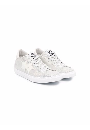 2 Star Kids TEEN star patch sneakers - Argento