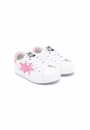 2 Star Kids star patch low-top sneakers - Bianco