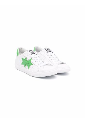 2 Star Kids TEEN star patch sneakers - Bianco