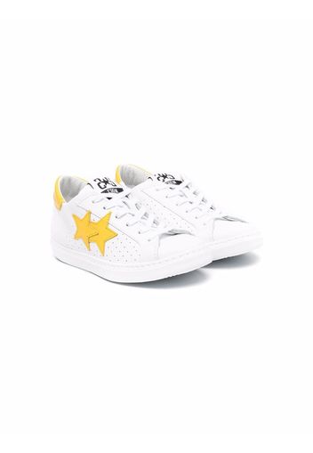 2 Star Kids TEEN star patch sneakers - Bianco