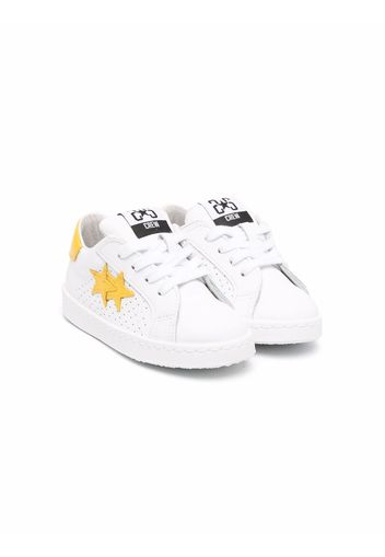 2 Star Kids star-patch low-top sneakers - Bianco