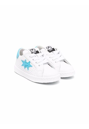 2 Star Kids star-patch low-top sneakers - Bianco