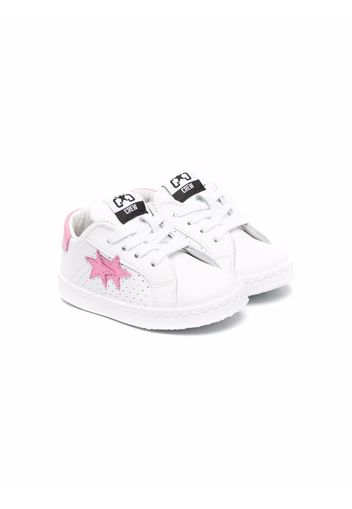 2 Star Kids star-patch low-top sneakers - Bianco