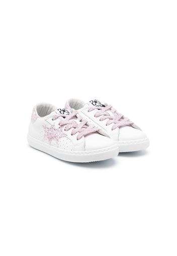 2 Star Kids Sneakers con applicazione - Bianco