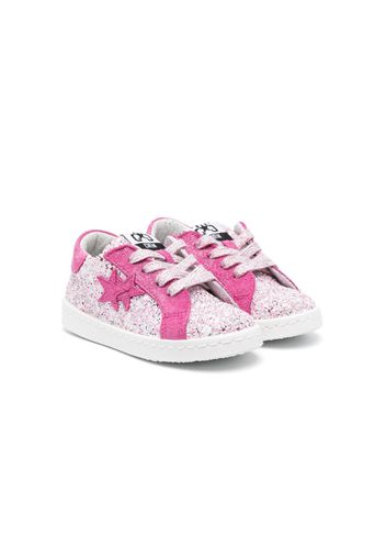 2 Star Kids Sneakers con paillettes - Rosa