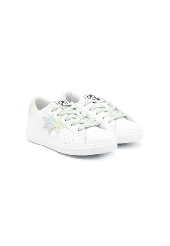 2 Star Kids Sneakers con applicazione - Bianco