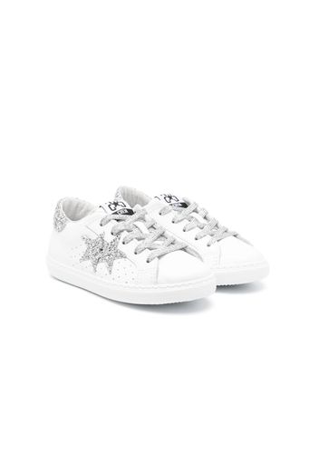 2 Star Kids Sneakers con applicazione - Bianco