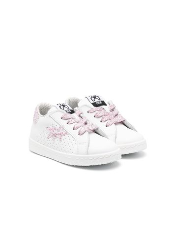 2 Star Kids glitter-detail low-top sneakers - Bianco