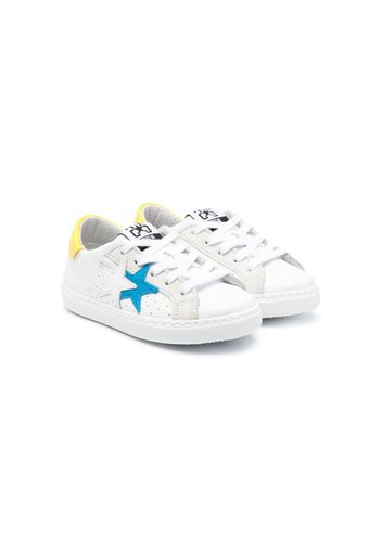 2 Star Kids star patch low-top sneakers - Bianco