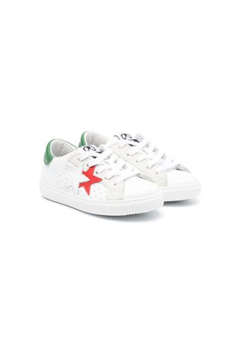 2 Star Kids star patch low-top sneakers - Bianco