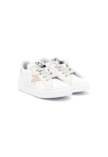 2 Star Kids Sneakers con applicazione - Bianco