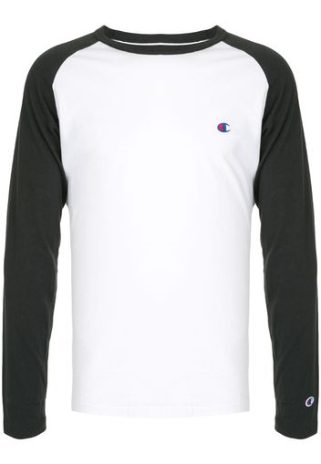 two-tone logo embroidered Tee