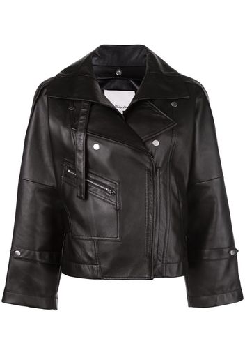 DETACHABLE LEATHER COLLAR JACKET