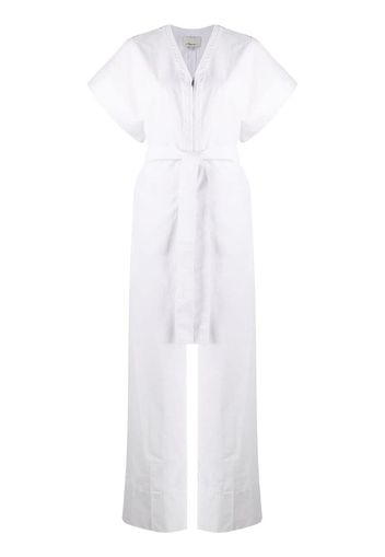 SS UTILITY BELTED VNECK JUMPSUIT