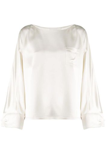 slash neck blouse