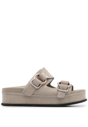 3.1 Phillip Lim Freida double-buckle slides - Grigio