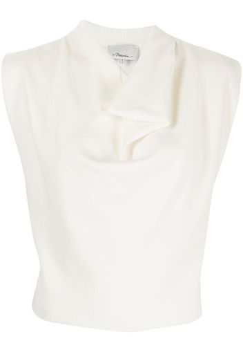 3.1 Phillip Lim Canotta smanicata con scollo drappeggiato - Bianco