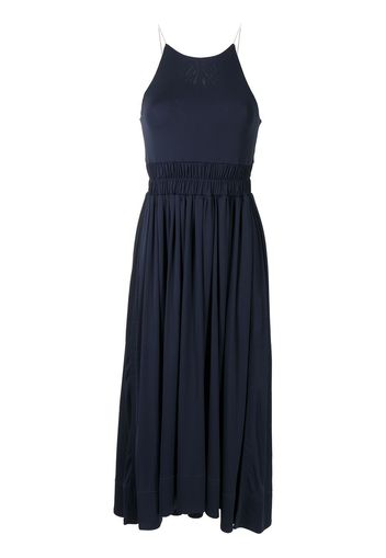 3.1 Phillip Lim SL SHIRRED WAIST LONG KNIT DRESS W SNAKE CHAIN STRAPS - Blu