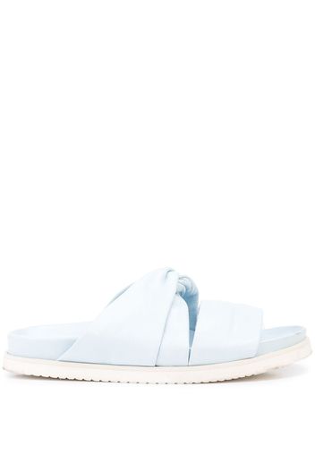 3.1 Phillip Lim TWISTED LTHR POOL SLIDE - Blu