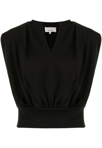 3.1 Phillip Lim Top smanicato - Nero