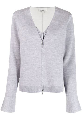 3.1 Phillip Lim Set cardigan e top con zip - Grigio