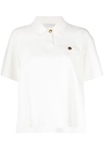 3.1 Phillip Lim stud-detail short-sleeve polo shirt - Bianco