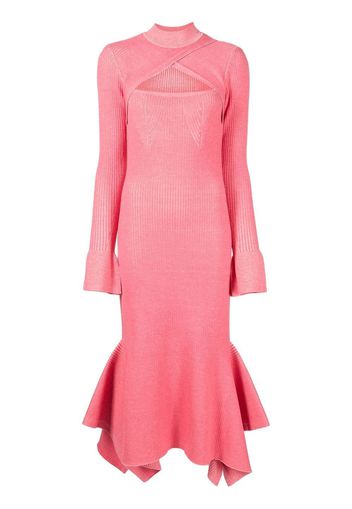 3.1 Phillip Lim cut-out ribbed knit dress - Rosa