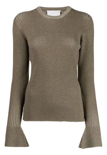 3.1 Phillip Lim ribbed-knit wool-blend jumper - Marrone