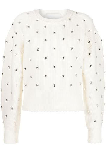 3.1 Phillip Lim rhinestone-embellished jumper - Anique White