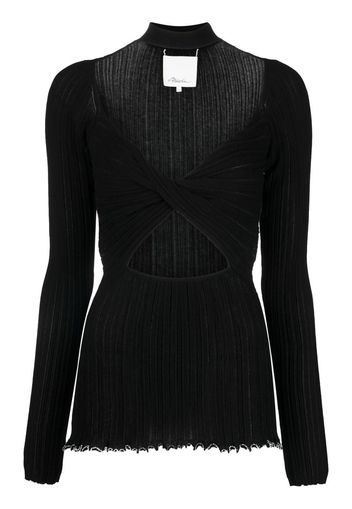 3.1 Phillip Lim Top con dettaglio cut-out - Black