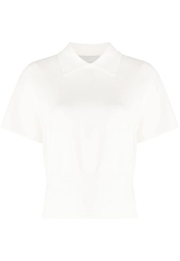 3.1 Phillip Lim crepe-texture polo top - Bianco