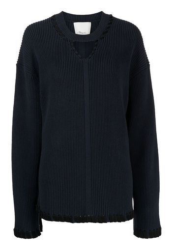 3.1 Phillip Lim ribbed V-neck jumper - Blu