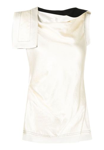 3.1 Phillip Lim asymmetric drape satin top - Bianco