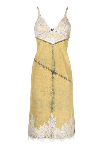 3.1 Phillip Lim lace-detail denim dress - Giallo