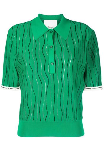 3.1 Phillip Lim ART NOUVEAU JACQUARD SS POLO - Verde