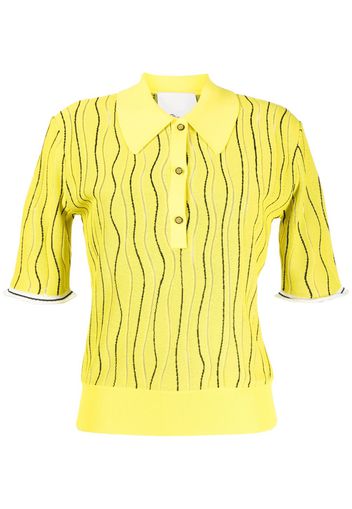 3.1 Phillip Lim Art Nouveau jacquard polo shirt - Giallo