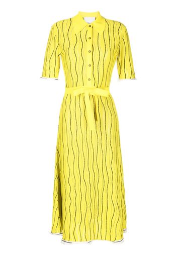 3.1 Phillip Lim Art Nouveau jacquard polo dress - Giallo