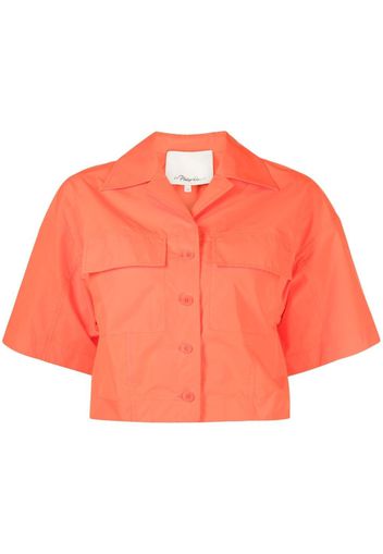 3.1 Phillip Lim cropped short-sleeve shirt - Arancione