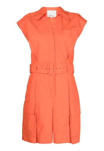 3.1 Phillip Lim sleeveless belted-waist playsuit - Arancione