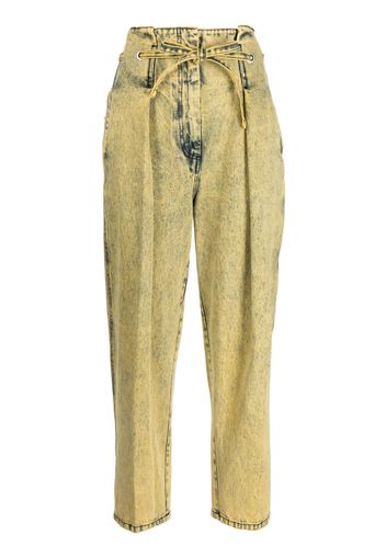 3.1 Phillip Lim dyed cropped pleated jeans - Giallo