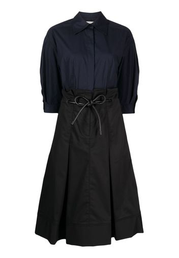 3.1 Phillip Lim two-tone box-pleat shirtdress - Nero