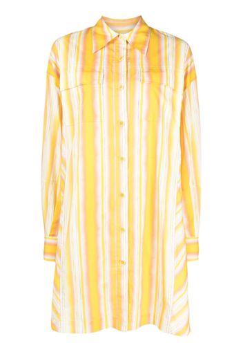 3.1 Phillip Lim striped cotton shirt dress - Giallo