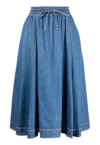 3.1 Phillip Lim fully-pleated mid-length skirt - Blu