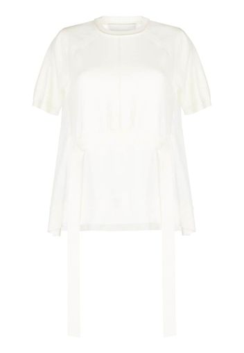 3.1 Phillip Lim Top con inserti semi trasparente - Bianco