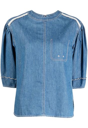 3.1 Phillip Lim contrast-stitching cotton top - Blu