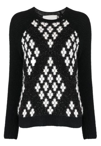 3.1 Phillip Lim argyle-check knitted jumper - Nero