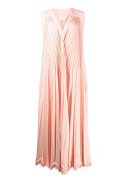 3.1 Phillip Lim SL 3-TIER PLEATED V NECK MAXI DRESS - Rosa