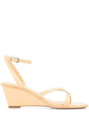 3.1 Phillip Lim LAURA - 60MM ANKLE WRAP WEDGE SANDAL - Toni neutri